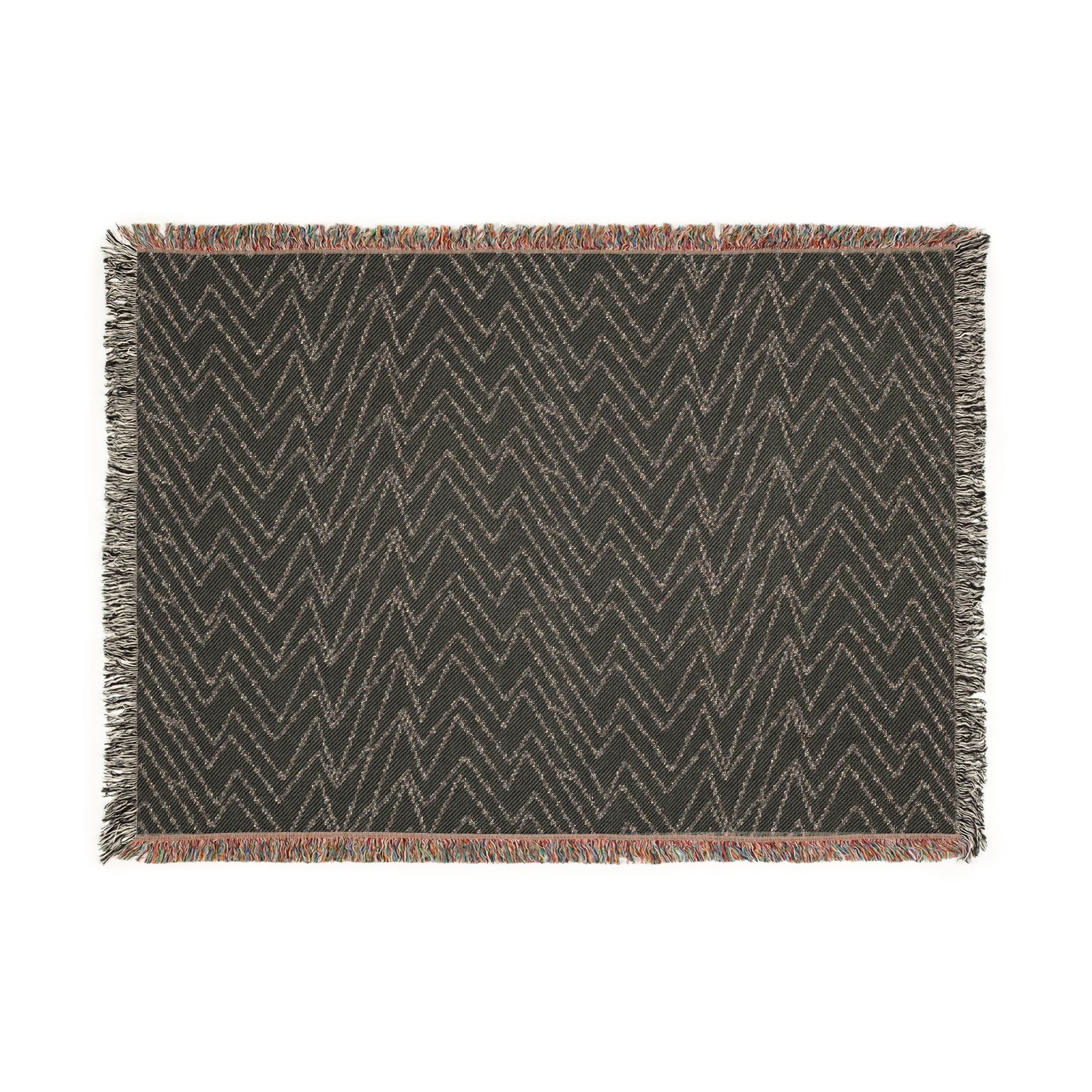 Mohon Woven Throw Blanket — Reversible Neutral Fringe Blanket