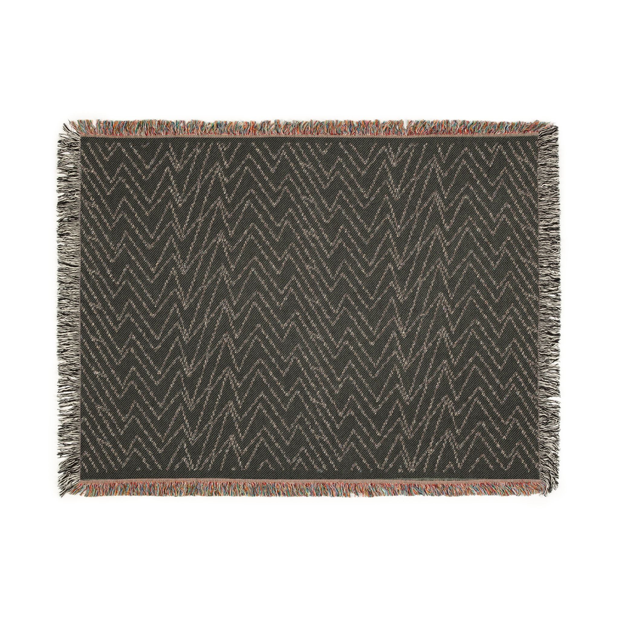 Mohon Woven Throw Blanket — Reversible Neutral Fringe Blanket