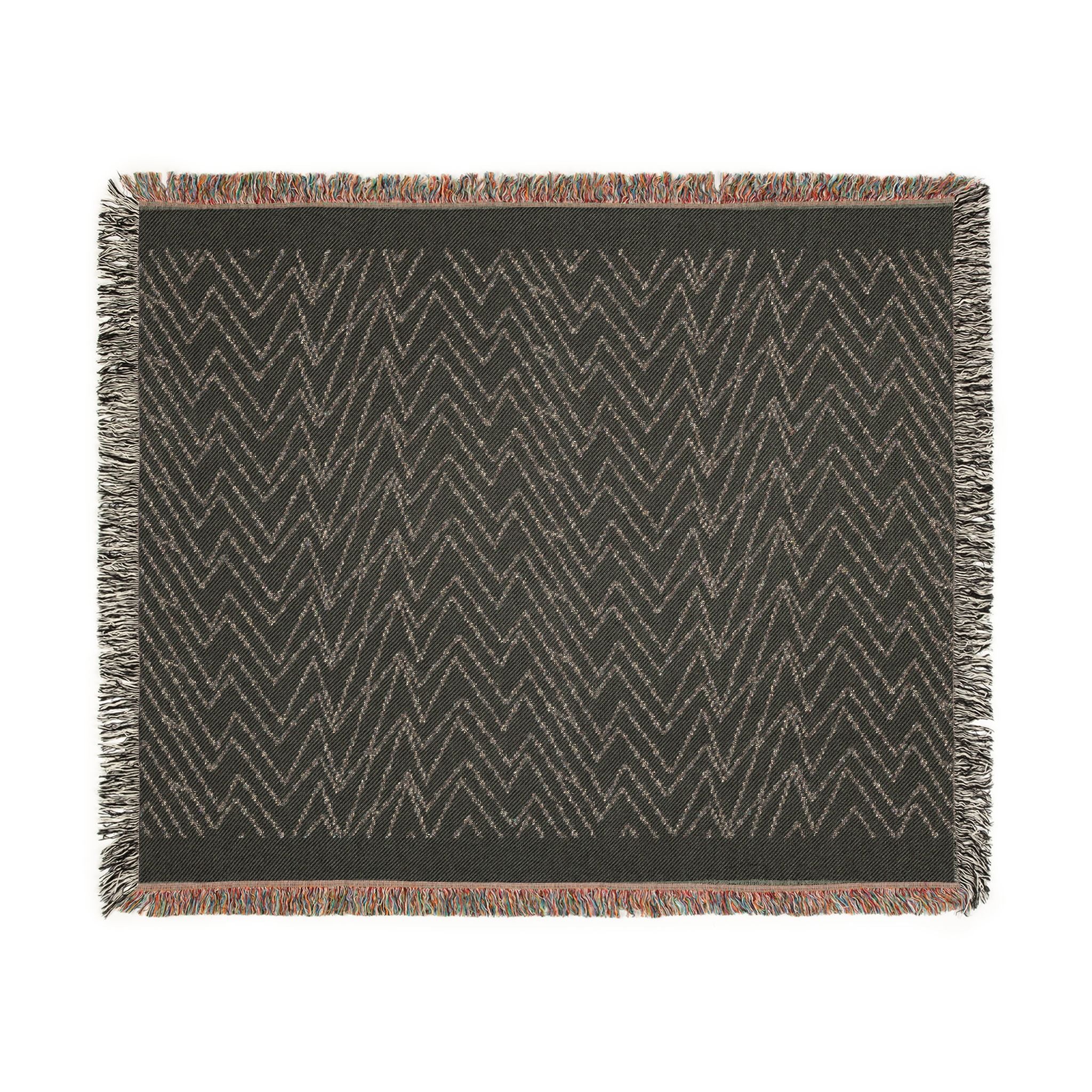 Mohon Woven Throw Blanket — Reversible Neutral Fringe Blanket
