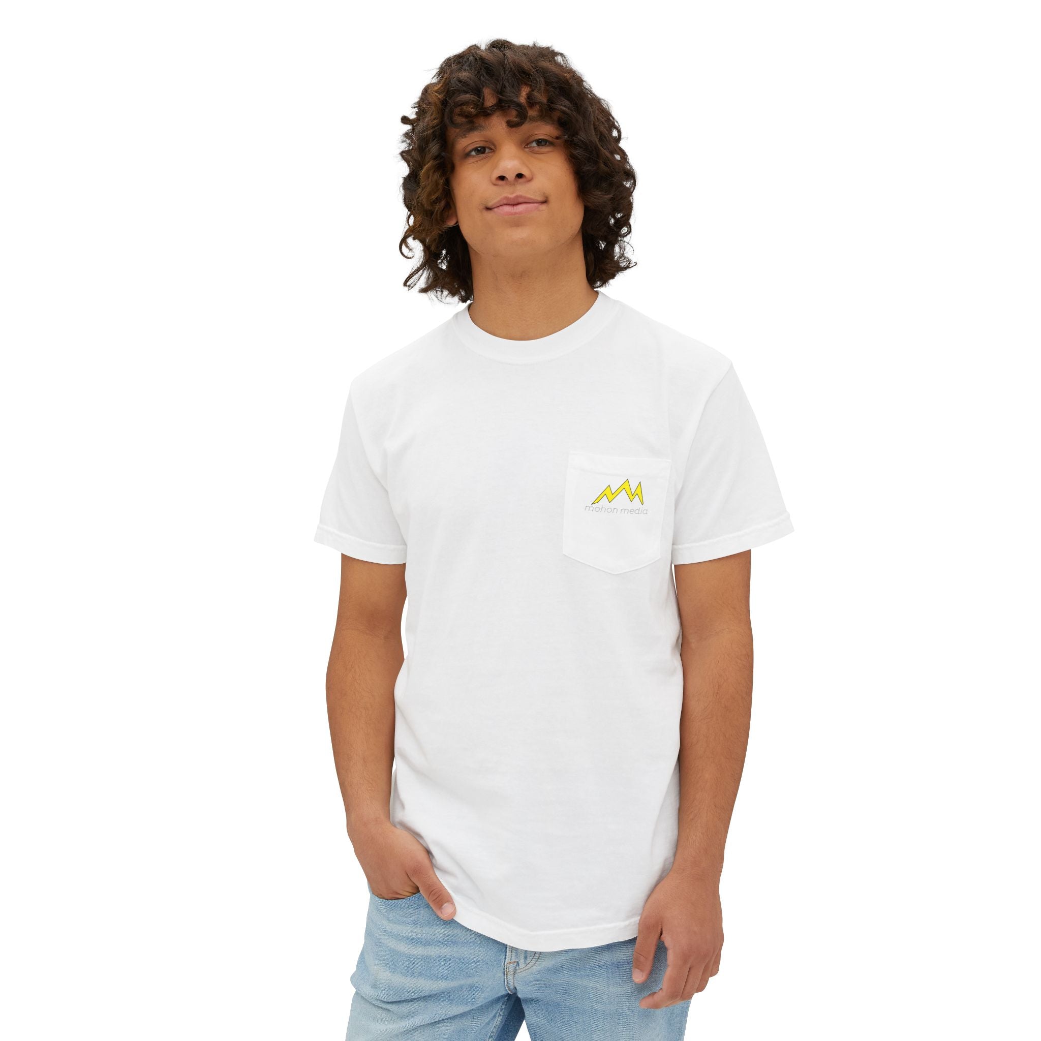 Graphic Pocket T-Shirt — Mohon Media Chevron Back Print