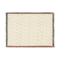 Mohon Woven Throw Blanket — Reversible Neutral Fringe Blanket